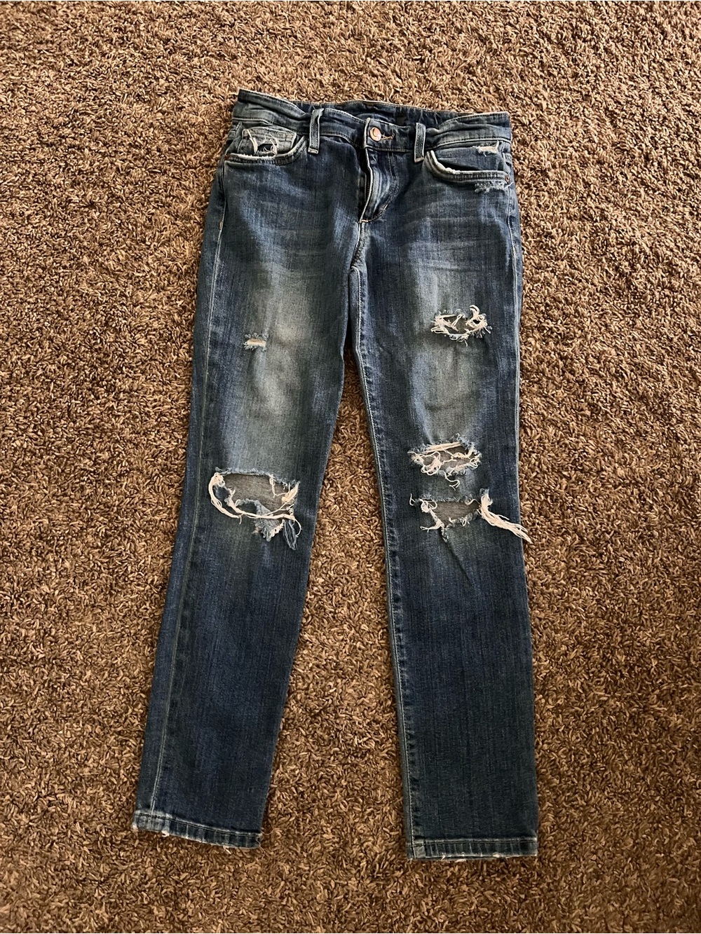 Joe's Jeans Dark Blue Distressed Skinny Jeans